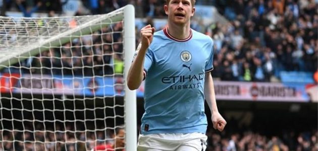 فيديو | دي بروين وجوندوجان يسجلان هدفي مانشستر سيتي الثاني والثالث أمام ليفربول